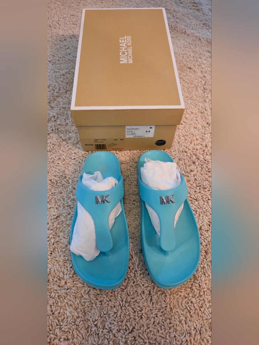 Michael Kors Linsey Thong Sandals New